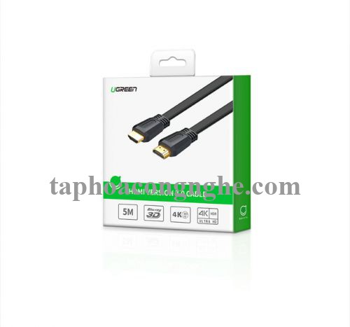 Ugreen 50821 5M màu đen Cáp tín hiệu HDMI dẹt ED015 30050821
